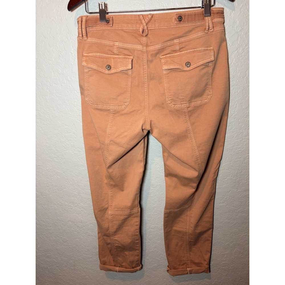 White House Black Market Mid-Rise Straight Crop Pret-A-Pedi Pant, Peach, 8 - Picture 6 of 8